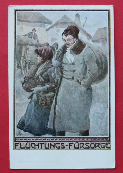 AK Militär / 1915 / 1 WK / Künstler Karte Atelier R Moser / Flüchtlings Fürsorge